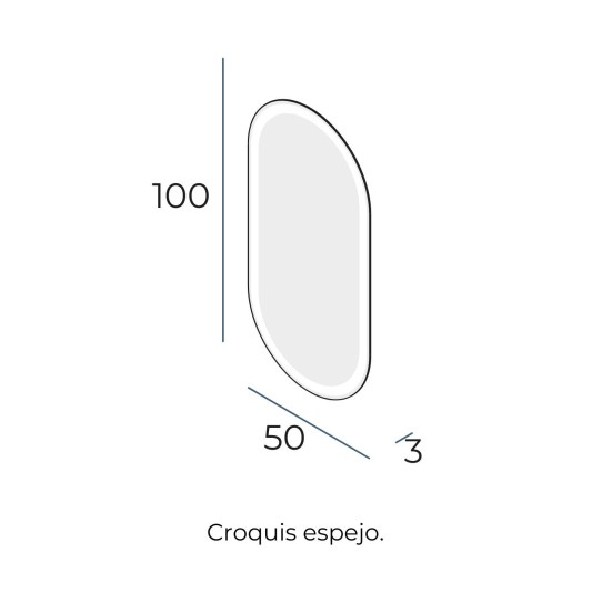 Espejo LED ovalado Eros de Manillons Torrent 50x100 cm Básico o Plus
