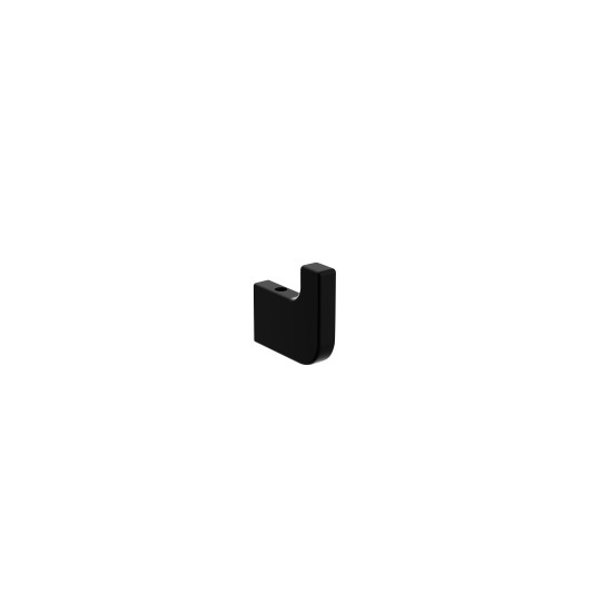Percha individual de baño negro mate Nova de Medimex CAN007-01/NG