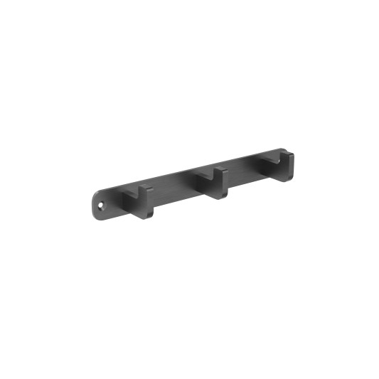 Percha triple de baño black gun metal Nova de Medimex CAN007-02/BGM