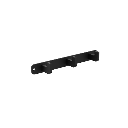 Percha triple de baño negro mate Nova de Medimex CAN007-02/NG