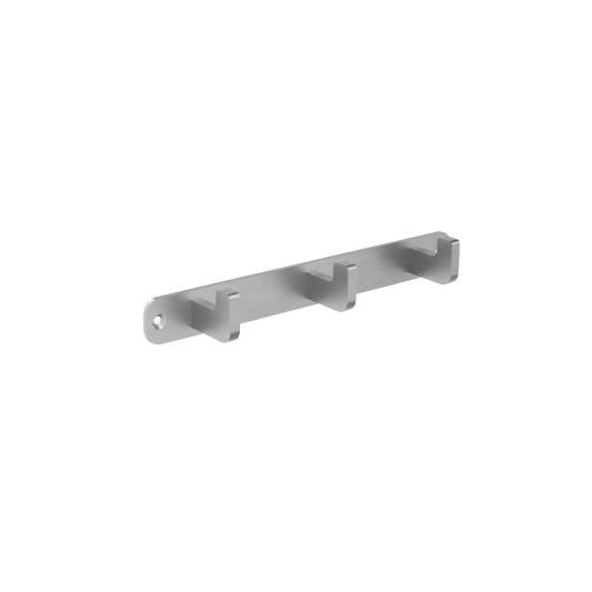 Percha triple de baño níquel cepillado Nova de Medimex CAN007-02/NQ