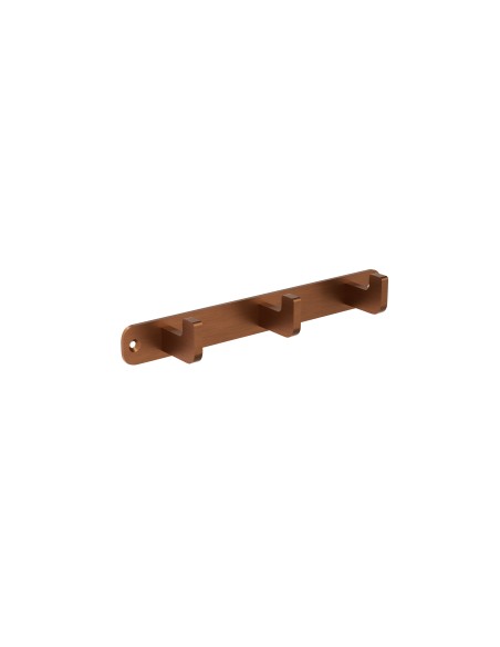 Percha triple de baño oro rosa cepillado Nova de Medimex CAN007-02/ORC