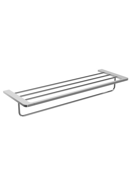 Toallero doble con repisa de baño cromo Nova de Medimex CAN007-05