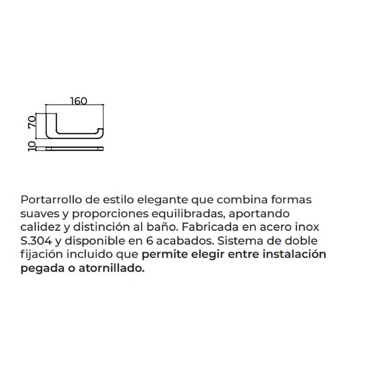 Portarrollos de baño cromo Nova de Medimex CAN007-08 2