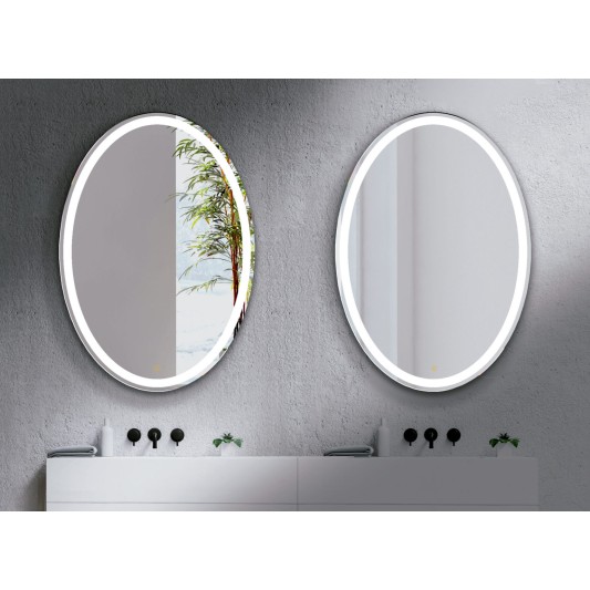 Espejo LED ovalado Oval de Manillons Torrent 70x100 cm con antivaho