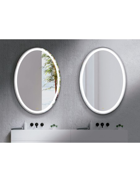 Espejo LED ovalado Oval de Manillons Torrent 70x100 cm con antivaho