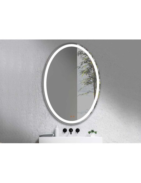Espejo LED ovalado Oval de Manillons Torrent 70x100 cm con antivaho