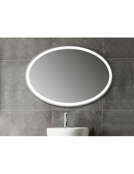 Espejo LED ovalado Oval de Manillons Torrent 70x100 cm con antivaho