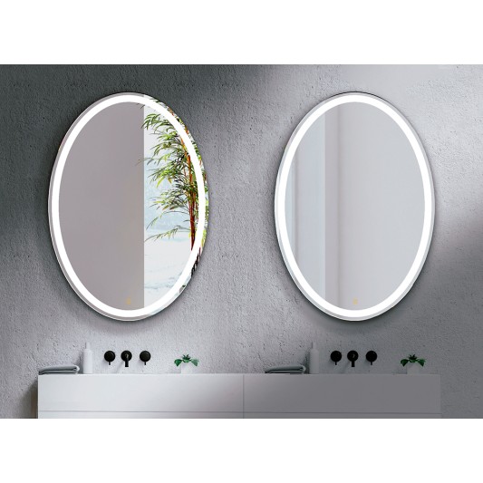 Espejo LED ovalado Oval de Manillons Torrent 70x100 cm con antivaho