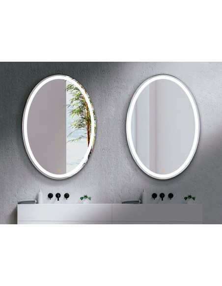 Espejo LED ovalado Oval de Manillons Torrent 70x100 cm con antivaho