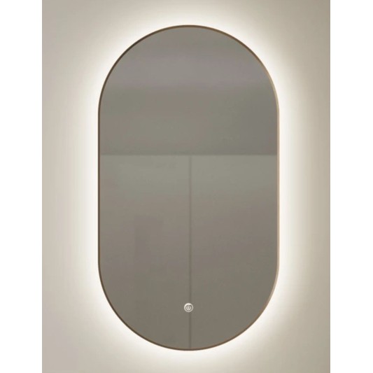 Espejo LED ovalado Haru de Manillons Torrent 50x90 cm con marco