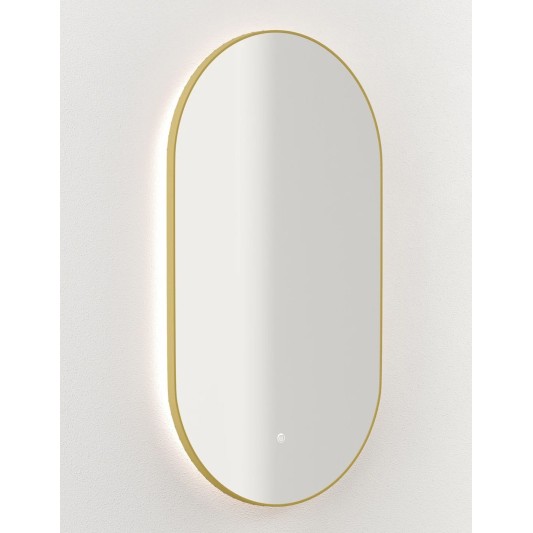 Espejo LED ovalado Haru de Manillons Torrent 50x90 cm con marco