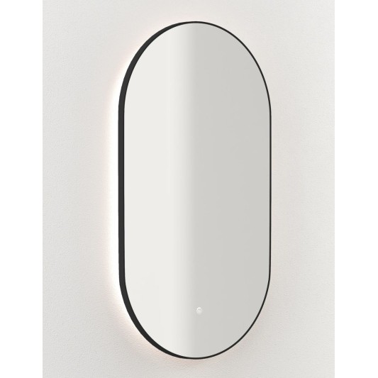Espejo LED ovalado Haru de Manillons Torrent 50x90 cm con marco