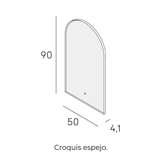 Espejo LED capilla Duna de Manillons Torrent 50-60 cm con marco