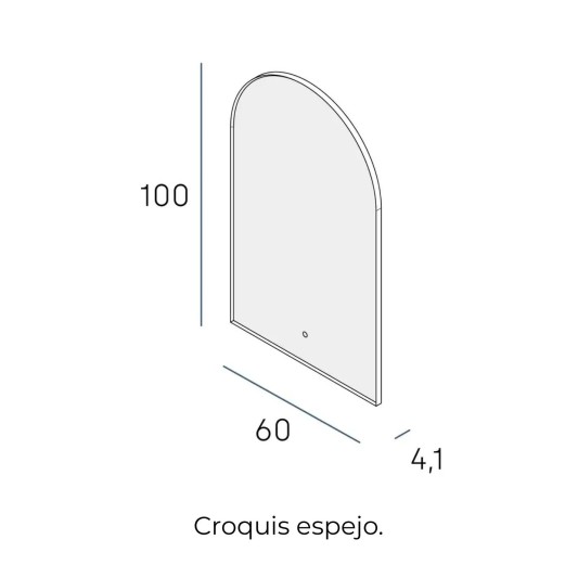 Espejo LED capilla Duna de Manillons Torrent 50-60 cm con marco