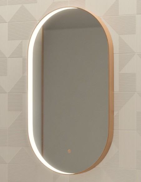 Espejo LED ovalado Swing de Manillons Torrent 50x90 cm con marco