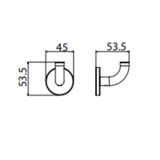 Percha individual de baño cromo Pure de Medimex CAP005-01 2