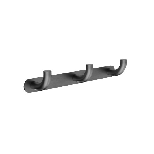 Percha triple de baño black gun metal Pure de Medimex CAP005-02/BGM