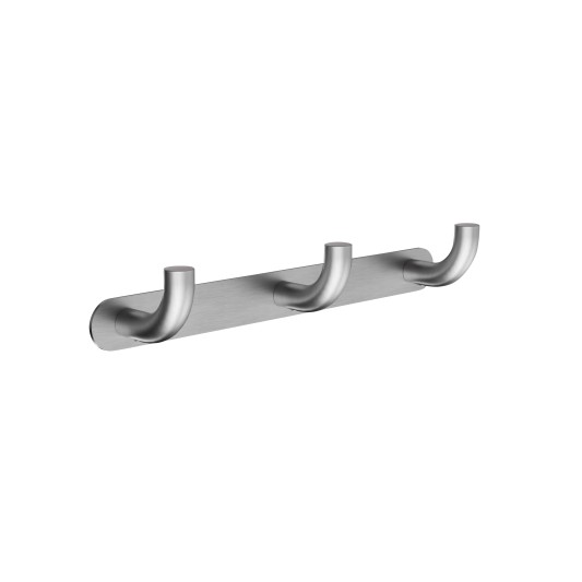 Percha triple de baño níquel cepillado Pure de Medimex CAP005-02/NQ