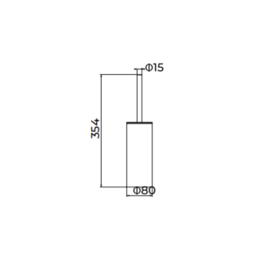 Ficha técnica y medidas - Escobillero de suelo oro rosa cepillado Pure de Medimex CAP005-06/ORC