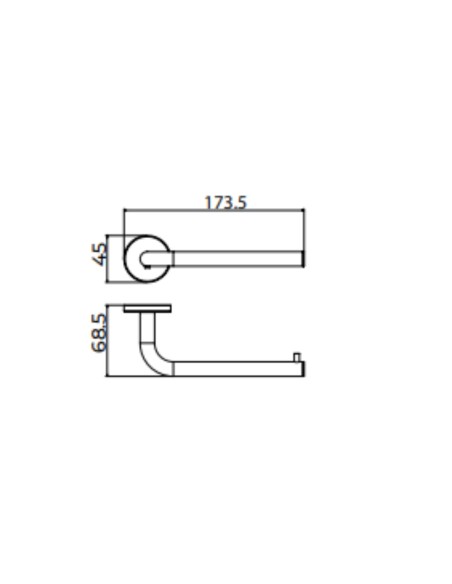 Ficha técnica y medidas - Portarrollos de baño negro mate Pure de Medimex CAP005-08/NG