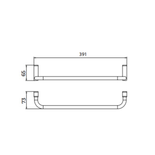 Toallero interior para mueble de baño níquel cepillado Pure de Medimex CAP005-10/NQ 2