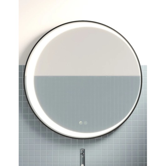 Espejo LED redondo Eclipse de Manillons Torrent 80-90 cm