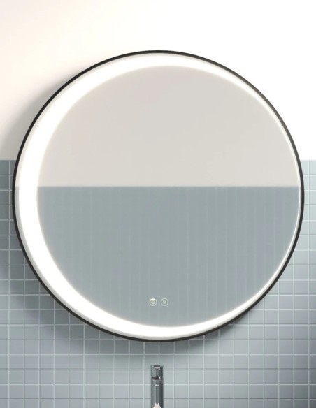 Espejo LED redondo Eclipse de Manillons Torrent 80-90 cm