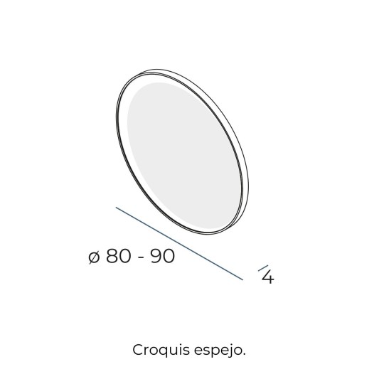Espejo LED redondo Eclipse de Manillons Torrent 80-90 cm