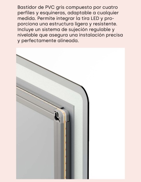 Espejo LED White de Manillons Torrent 60-120 cm Básico o Plus
