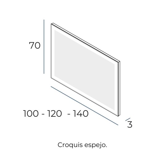 Espejo LED Bria de Manillons Torrent 60-140 cm Básico o Plus