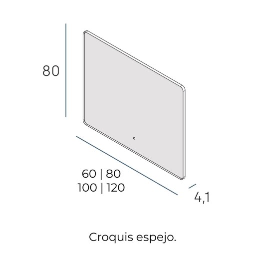 Espejo LED Frame de Manillons Torrent 60-120 cm con marco