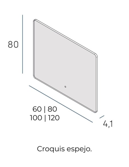 Espejo LED Frame de Manillons Torrent 60-120 cm con marco