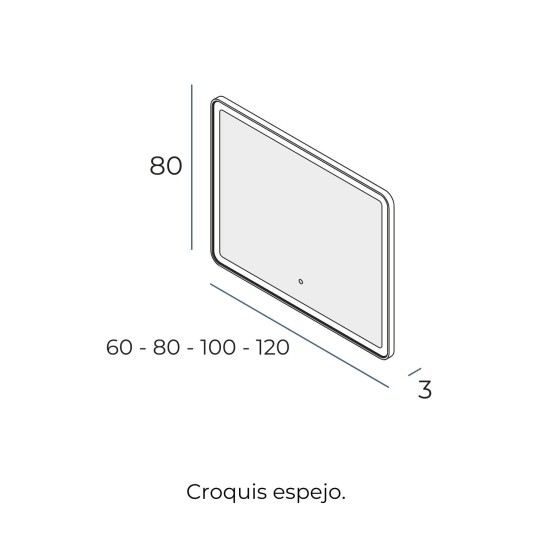 Espejo LED Nao de Manillons Torrent 60-120 cm con marco