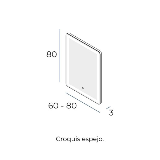 Espejo LED Vitara de Manillons Torrent 50-140 cm