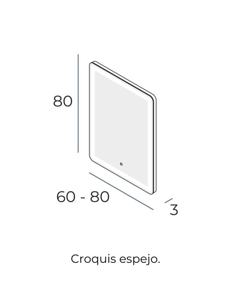 Espejo LED Vitara de Manillons Torrent 50-140 cm