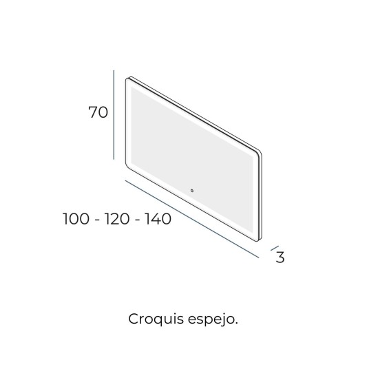 Espejo LED Vitara de Manillons Torrent 50-140 cm