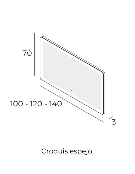 Espejo LED Vitara de Manillons Torrent 50-140 cm