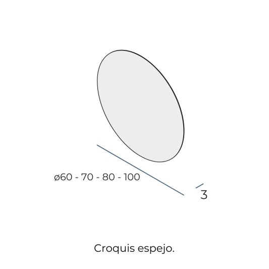 Espejo LED redondo Bruma de Manillons Torrent 60-100 cm