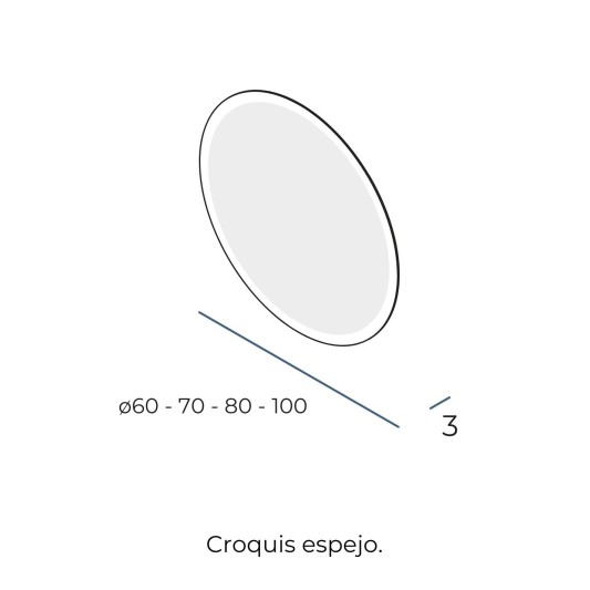 Espejo LED redondo Moon de Manillons Torrent 60-80 cm