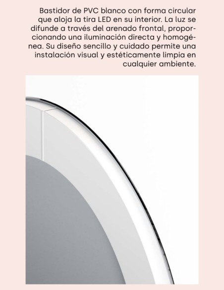 Espejo LED Redondo de Manillons Torrent 70-80 cm