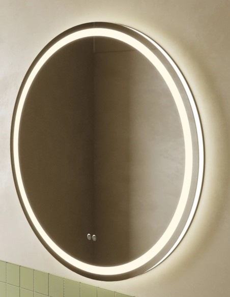 Espejo LED redondo Llum de Manillons Torrent 70-80 cm