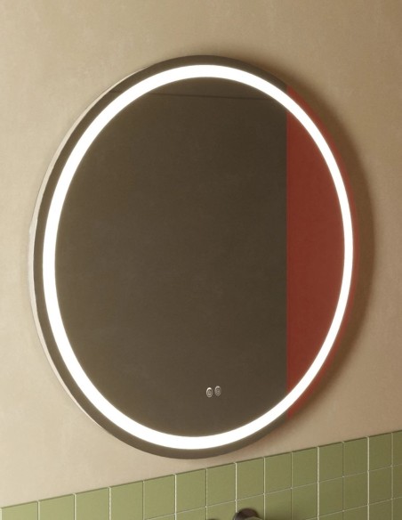 Espejo LED redondo Llum de Manillons Torrent 70-80 cm