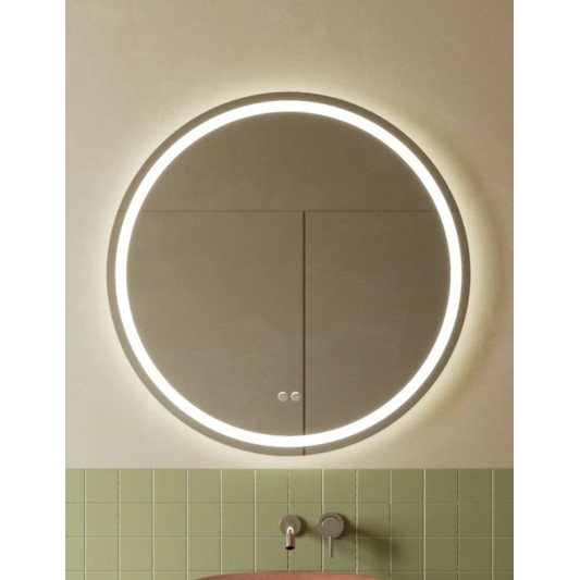 Espejo LED redondo Llum de Manillons Torrent 70-80 cm