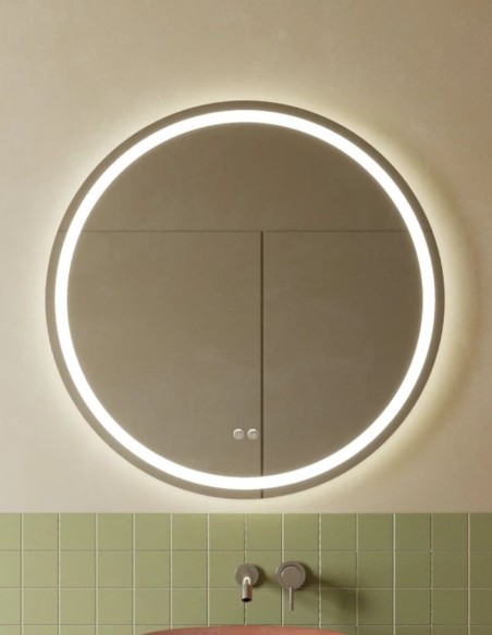 Espejo LED redondo Llum de Manillons Torrent 70-80 cm