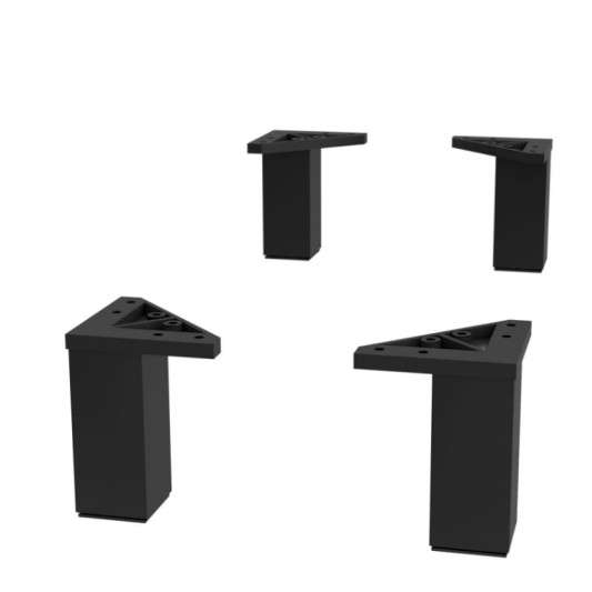 Juego de 4 patas de 10cm Negras