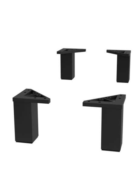 Juego de 4 patas de 10cm Negras