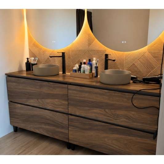 Mueble Granada 160 ( 2x80 ) 2C con patas Valenti con tapa Valenti de 161x46