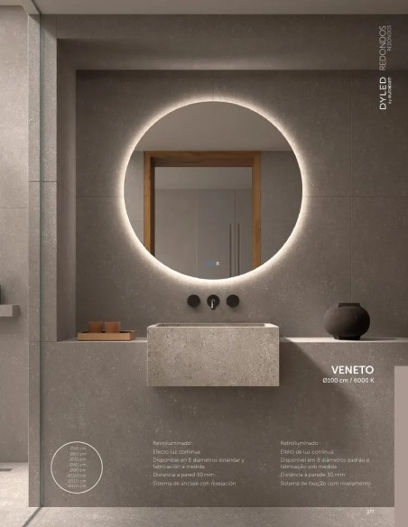Espejo LED Veneto de Dyled, Standard y Standard Pro