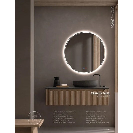 Espejo LED Tramuntana de Dyled, Standard y Standard Pro 2